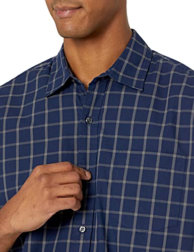 Image of Amazon Essentials Men's Regular-Fit Long-Sleeve Casual Poplin Shirt, Button Front, Business Casual, Collared