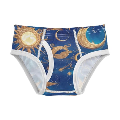 KLL Moon Sun Star Alchemy Magical Toddler Boys' Soft Boxer Briefs Cute Children Panties