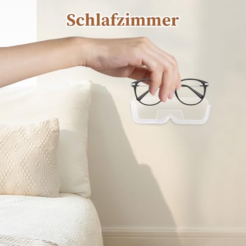 LongHoneySong 2 Stück Brillenhalter Wand Sonnenbrillen Aufbewahrung Brillenaufbewahrung Brillen Aufbewahrungsbox Sonnenbrillen Etui Auto (Transparent)