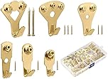 Hyber&Cara 150 Pcs Heavy Duty Picture Hooks Painting Hangers Photo Frame Wall Hanging Kit with Nails Support 10 - 100 lb