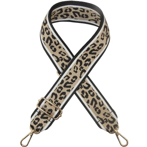 Image of Duwi Wide Purse Strap Multicolor Striped Guitar Style Strap Adjustable Canvas Crossbody Bag Strap