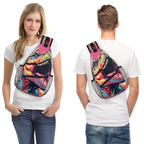 Bolso Cruzado Pequeño Dinosaurios Rojo para Senderismo miniatura 7