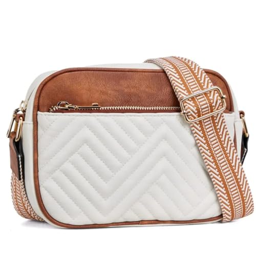 Image of ITALISH Women Leather Crossbody Sling Bag in Geometric Pattern