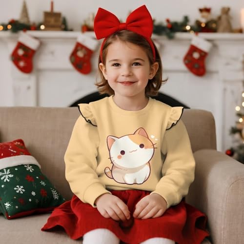 Sweatshirts for Girls Kids Long Sleeve Crew Neck Pullover Tops Casual School Active Shirts Fall Clothes3