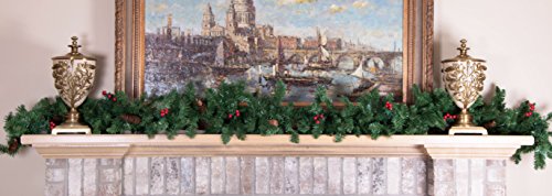Clever Creations Artificial Christmas Garland Decoration, 9 Feet Long Premium Holiday Décor For Christmas Trees And Mantels, Pinecones & Berries #TOP4