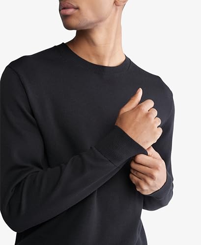 Calvin Klein Men's Supima Cotton Solid Monogram Logo Sweater3