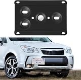 Rear License Plate Mounting - 2022 Subaru BRZ 6 Front License Plate Bracket Compatible with Subaru Outback 2015-2023, Forester 2015-2023, BRZ 2022-2023 No Drill Tow Hook License Plate Holder, Car Tag Frame, Bumper Relocator Adapter Kit