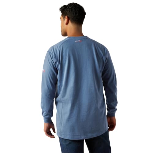 ARIAT FR Air Crew T-Shirt, Medium Blue, Large by ARIAT - Used condition - Image 2