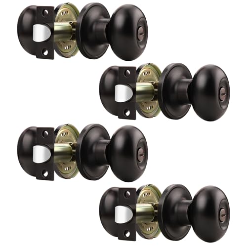 Gobrico 4 Pack Oval Door Knobs