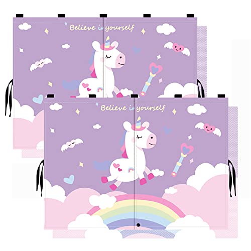 Torcarvh Car Sun Shade for Baby Car Side Window Sun Shade Cover Upgrade Double Opening Car Interior Curtain Sun Blocker Blind (Unicorn, 2 Pack)