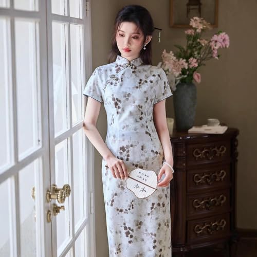 Cheongsam ajusté style chinois résolvez le manque d'originalité avec l'impression encre - 3