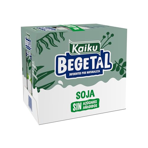 Kaiku - Leche Soja Begetal | Bebida Vegetal de Soja - Bebida Vegana - 6 x 1 L