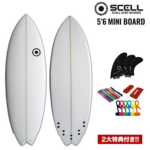 Amazon | SCELL セル ミニボード 5'6 ホワイト MINI56 サーフボード