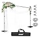 EMART Hintergrund Ständer 3x3m mit Stahlsockel, Professionelles Hintergrundsystem Fotografie Heavy Duty Hintergrundständer Set mit Tragetasche, Foto Hintergrund Ständer für Produktfotografie