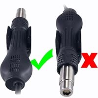 YIHUA 959D-II Heißluft Lötstation digital heißluftlötstation SMD entlötstation mit LCD Bildschirm Schnellwechsel Düsen Düsenhalterung Auto Start/Stop Einstellbarer Temperatur und Luftvolumen (EU PLUG) – Ansicht 8