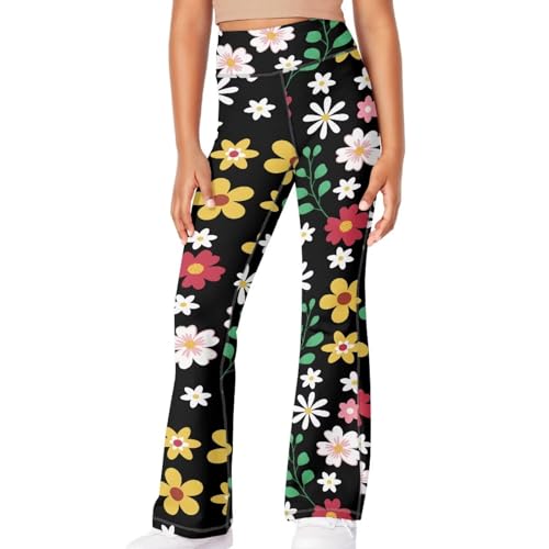 Girls Flare Leggings Wide Leg Yoga Pants Size 5-14 High Waisted Tummy Control3