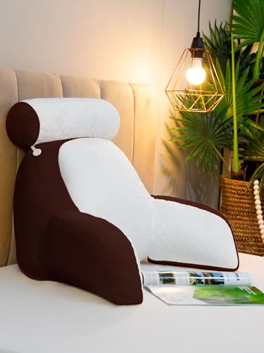 Almofada de Descanso Ergométrica para Lombar Travesseiro Multiuso com apoio Removível,Tabaco