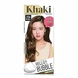MISEENSCENE Hello Bubble Hair Easy At-Home Color with Hair Ampoule for Hair Protection Vivid Color (Ash Khaki Brown)