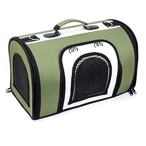 MJWDP Draagtas voor honden voor huisdieren en trolleykoffer kattenzak hondentas hondentas hondentas (kleur: groen, maat: medium)