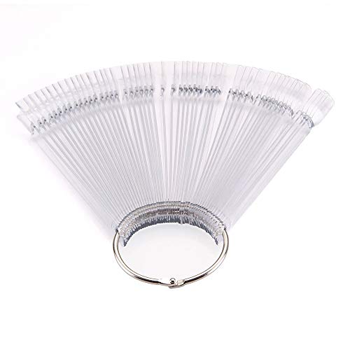 TENDUAGEN Présentoir Faux Ongles Couleur Nuancier palette maquillage vernis à ongles couleur, 50 place design gel vernis transparent (B) Cover