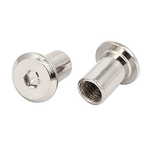 Sourcing map M8x15mm Femmina Filettatura Esagonale...