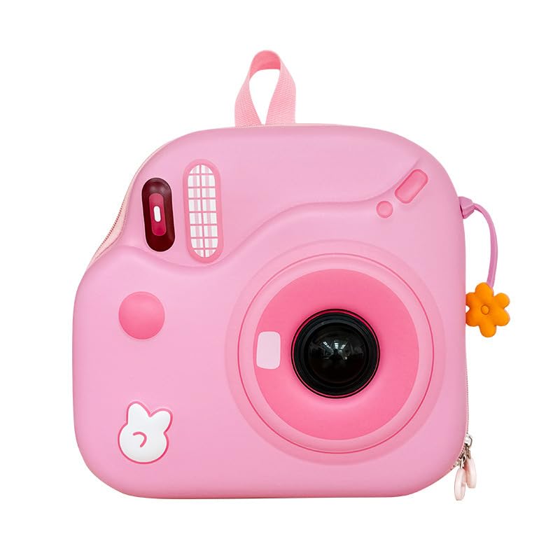 luolingongjue Super Cute LED Camera-Style Backpack | Flashing Eggshell Kindergarten & Travel Bag for Kids-picture-12