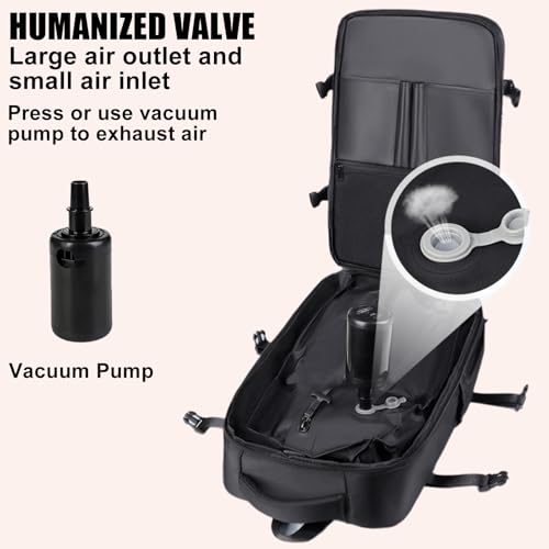 Lunapack Backpack,Vacuum Back Pack Travel with Pump, Expandable Backpacks,Large Carry On Compression Travel Bag for Women Man (A3 Regular)4