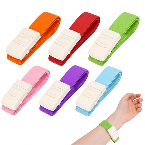6 Stück Stauschlauch Blutabnahme Hochflexibel Tourniquet Mit Schneller Verschluss Venenstauer Stauschlauch Blutabnahme Set Fur Blutentnahmen Und Wundversorgungen Verwendet Camping Wandern(Mischfarbe)