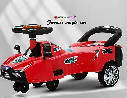 Image of myhoodwink Baby Magic Car for Kids, Ride-on Baby Car, Kids Push Car, Swing Car |Comfortable Seats Durable Ridor Ride on Toy Car for Kids, Twister Ride on, Magic Toy Car, Push Rider, Age 2+ (Red)