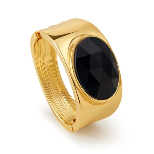 YBMYCM Gold Chunky Bangle Bracelets with Acrylic Inlay for Women Trendy Wide Chunky Cuff Bracelets Hammered Irregular Wrist Cuff Wrap Bracelet