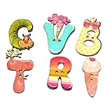 letras botones de las maquinitas DISEÑO DE VARIOS: Carta botones se presenta en diversas forma de letra con colores brillantes. diseño de dibujos animados diferentes los hace únicos.