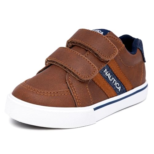 Nautica - Tenis deportivos de doble correa para niños y niñas | Zapatos deportivos casuales para niños y niñas | Ajuste duradero y cómodo para niños...