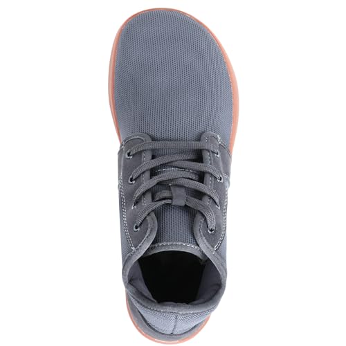 ZVC Men's Wrestling Shoes, Grey, Casual, Lace-Up, Round Toe, Flat Heel, Suede, Flexible, Breathable, Minimal Cushioning, Adult Men's Size, Wrestling Enthusiasts, Sportsmen4