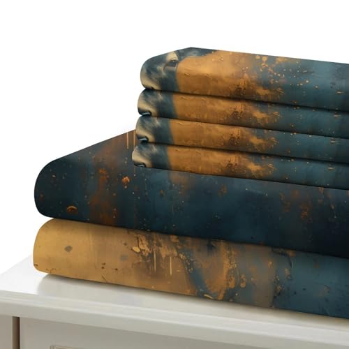 Housse de couette tête de cerf 3D parure de lit microfibre 135x200cm