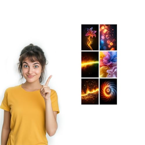 Image of SiddArtify Abstract Wall Art Poster Print Set - Modern Decorative Prints for Living Room Bedroom Office - Set of 2-4x6 Inch - Board (Pack of 6) - Sticker (Pack of 6)