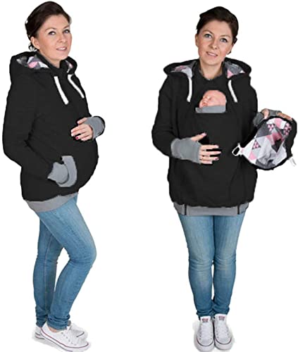 3 In 1 Känguru-Pose Umstandsjacke Für Mama Und Baby Winter Freizeitjacke Mit Kapuze Babytrage Umstandsjacke Baumwolle Softshell Umstandsmode Fleecejacke 2,L 3 In 1 Känguru-Pose Umstandsjacke Für Mama Und Baby Winter Freizeitjacke Mit Kapuze Babytrage Umstandsjacke Baumwolle Softshell Umstandsmode Fleecejacke 2,L