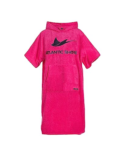 Atlantic Shore | Surf poncho ☆ Badjas/verhuishulp van hoogwaardig katoen ➤ Pink