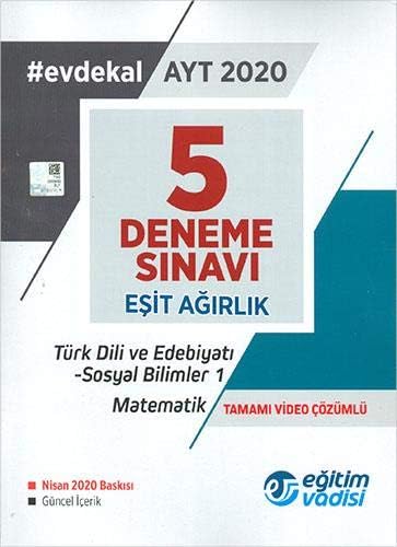 Eğitim Vadisi Yayınları AYT Eşit Ağırlık 5 Deneme Sınavı - Görsel 2