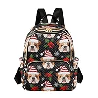 Mnsruu Pug Pattern Backpack Purse Ladies Rucksack Travel Shoulder Bag Casual Daily Backpack