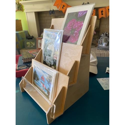 Support pour cartes à collectionner en bois : triple exposition stable - 8
