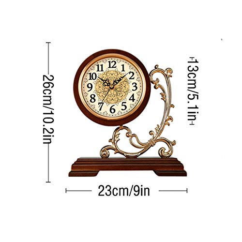 Reloj de repisa vintage europeo fabricado en madera noble 3