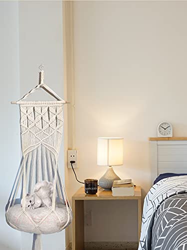 Karceey Macrame Cat Hammock,Macrame Hanging Cat Bed With Catnip Cushion And Hanging Kit (1.Macrame Hammock With Cat Bed) #TOP2