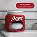 Red Ceramic Mason Jar Kitchen Sponge Holder – Farmhouse Kitchen Decor Sponge Caddy - Kitchen Sink Organizer Ceramic Sponge Holder - Kitchen Organizer Retro Decor for Cute Kitchen Accessories (Red)