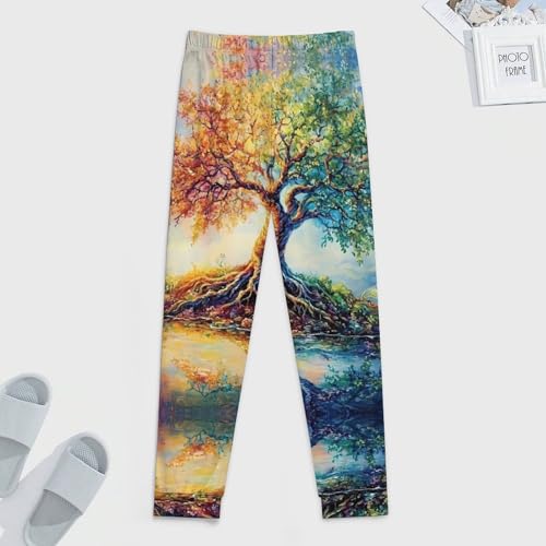 Life Rainbow Tree Men's Pajama Bottoms Sleep Lounge Soft Comfy Pants Sleepwear4