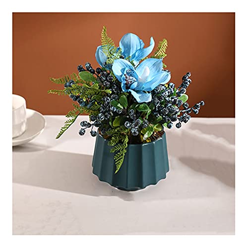 Fleurs artificielles Fleur artificielle Fruit Lucky Holly Fruit Fruit Salon Décoration Simulation Fleur Berry Acacia Bean Porche Faux Fleur Blueberry Décoration Fausses plantes ( Color : Blue ) Cover