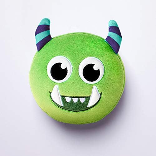 Puckator CUSH223 Relaxeazzz Green Monstarz Monster Round Plush Travel Pillow & Eye Mask