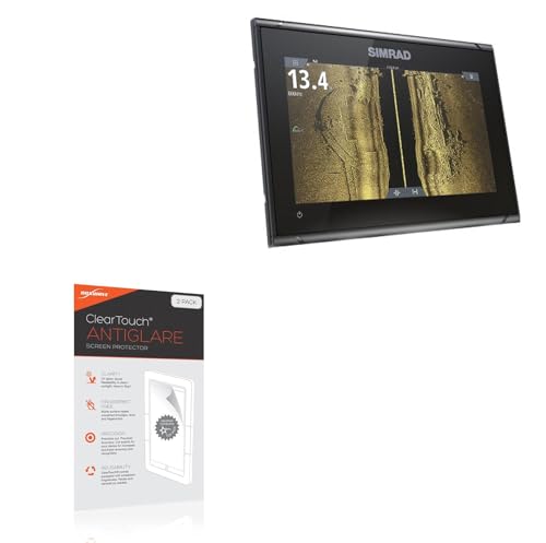 BoxWave Screen Protector Compatible with Simrad 000-14840-002 (9 in) - ClearTouch Anti-Glare (2-Pack), Anti-Fingerprint Matte Film Skin