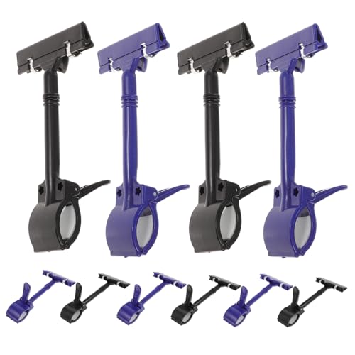 EXQUIMEUBLE 10個 広告用ラベルクリップ 両面プラスチック製 価格タグホルダー 店舗ディスプレイ用 多用途サインホルダー 果物店 小売店向け