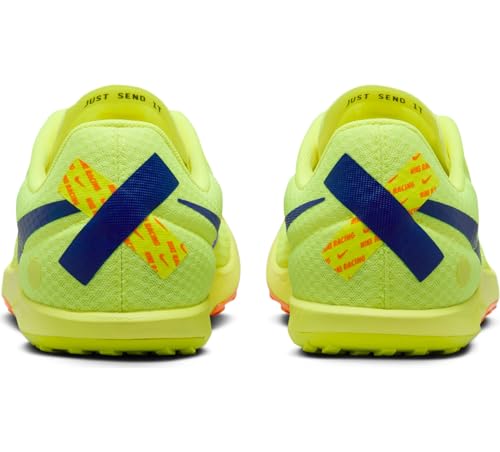 Nike Rival Waffle 6 Road and Cross-Country Racing Shoes (DX7998-701, Volt/Total Orange/Total Orange/Concord) Size 8.52