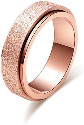 Anillo de ansiedad para mujeres y hombres, anillo giratorio de acero inoxidable, anillos de banda para ansiedad, anillos de acabado con purpurina